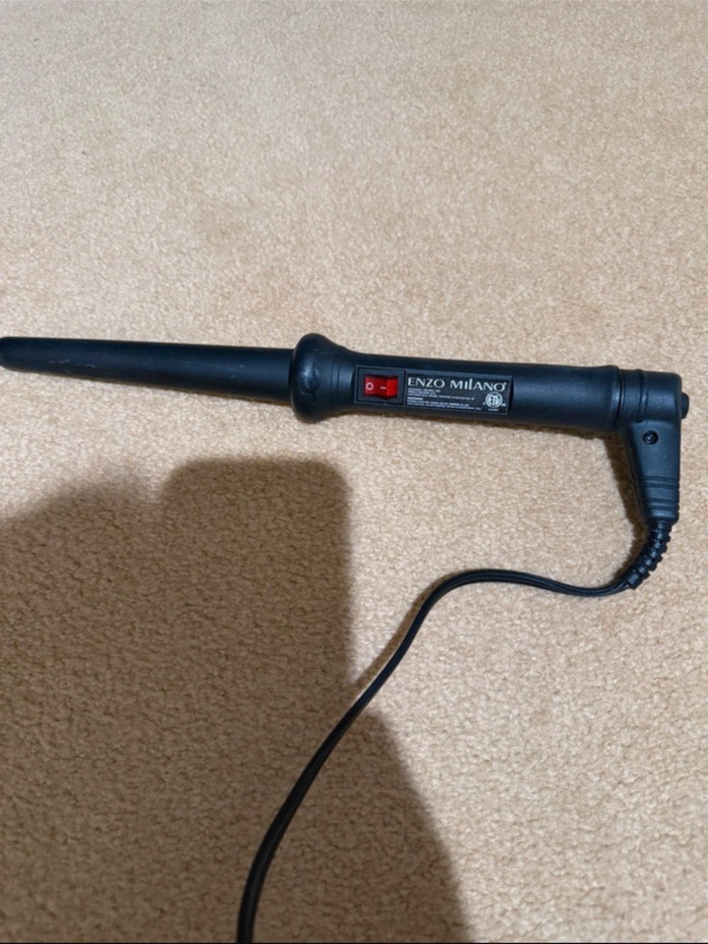 Black Tapered Curling Wand